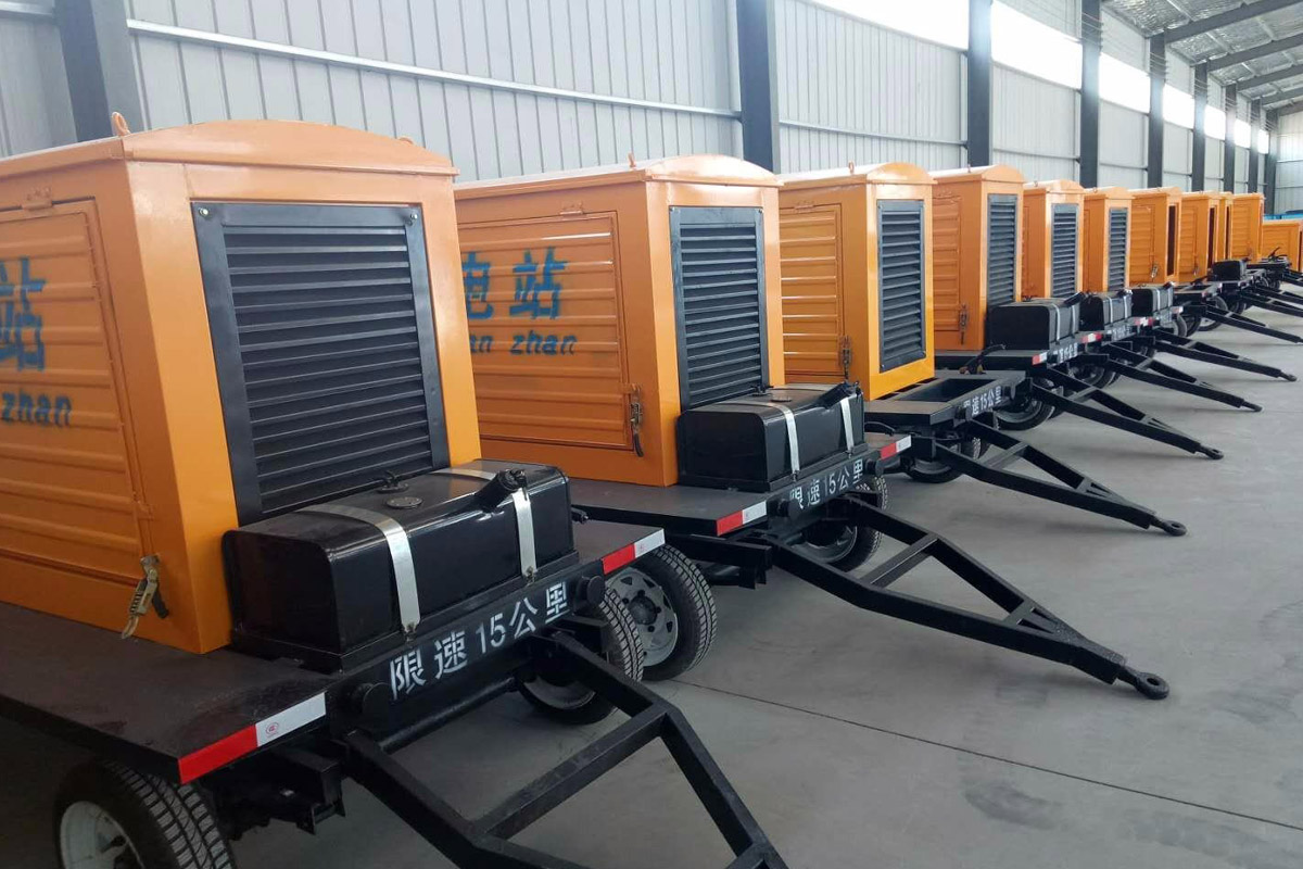白云矿区发电机租赁施工现场
